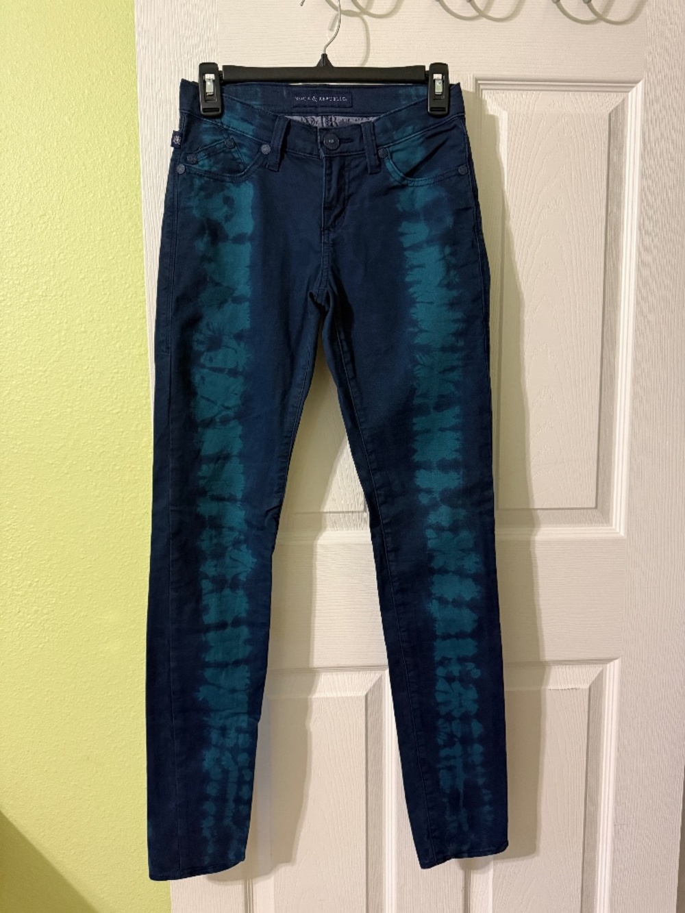 Rock & Republic Skinny Jeans Berlin Blue Tie Dye